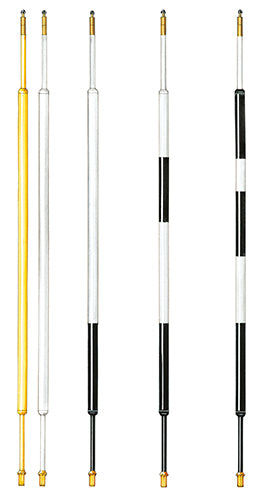 Fahnenstange Tournament Weiß-Schwarz mit 3 Streifen Fahnenstangen Golftech