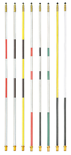 ParAide Fahnenstange Fiberglass 3,0 m - Schwarz-Weiss Fahnenstangen Golftech