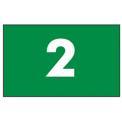 Fahne Nylon Grün-Weiß 1-9 Fahnen Golftech