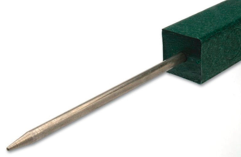 Gefahrenmarker Par Aide mit Spike 86 cm Weiß Seilpfosten Golftech