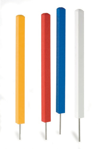 Gefahrenmarker Par Aide mit Spike 86 cm Weiß Seilpfosten Golftech