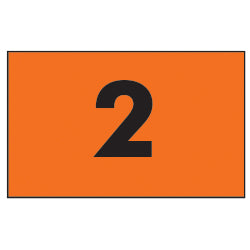 Fahne Nylon Orange-Schwarz 1-9 Preis per Stück Fahnen Golftech