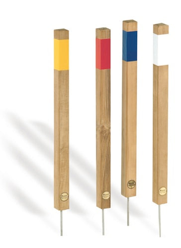 Gefahrenmarker TEAK gelb – Maße 60 x 5 x 5 cm Seilpfosten Golftech