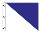 Fahne Nylon Semaphor Blau-Weiß Fahnen Golftech