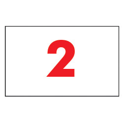 Fahne Nylon Weiß mit Roten Nummern 1-9 Fahnen Golftech