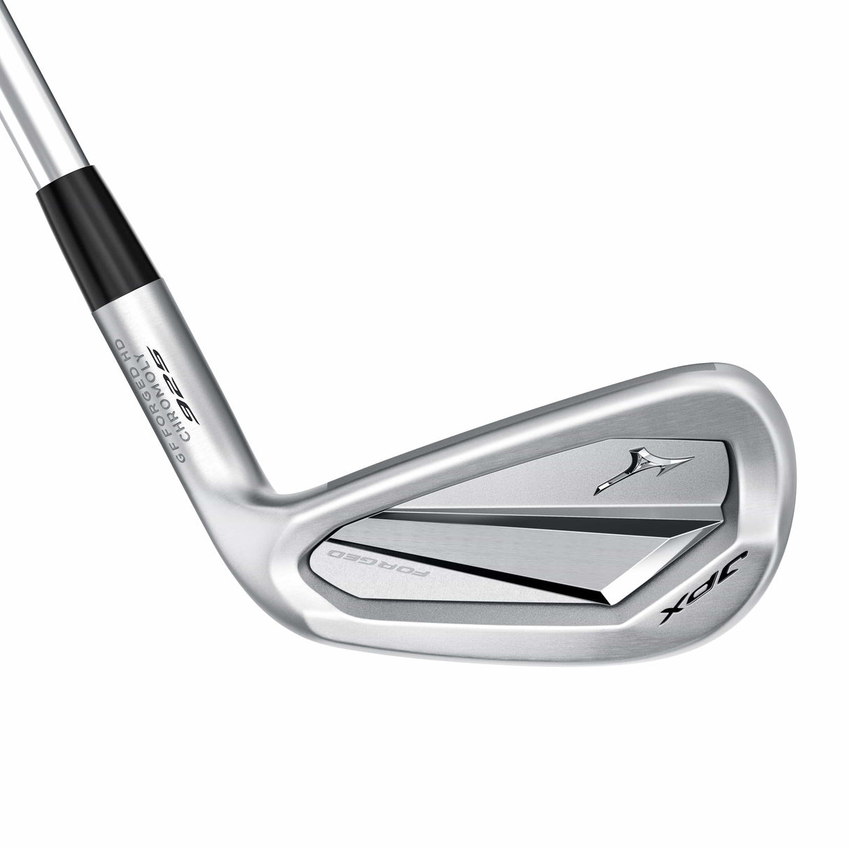 Silberner Mizuno JPX 925 Forged Golf-Eisen 5PW mit markantem Design und schwarzem Schaftgriff.