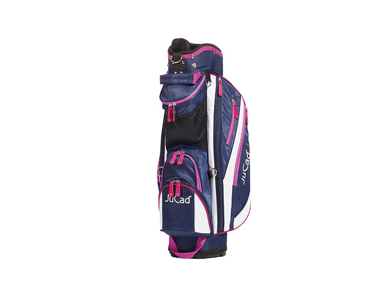JuCad Junior Cartbag Cartbags Jucad Golf schwarz-weiss-pink keine Bedruckung keine Bedruckung