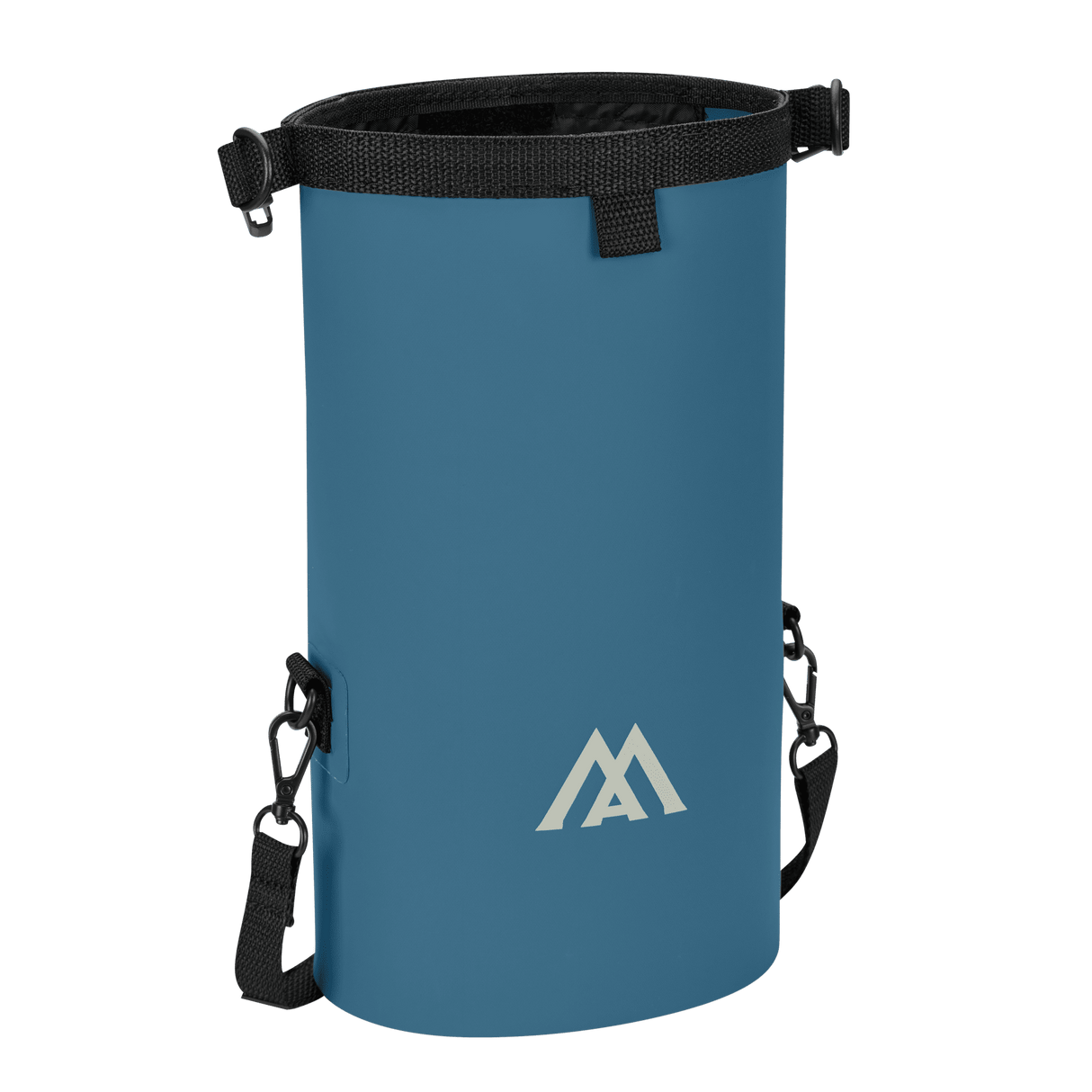 Blauer Big Max Aqua Dry wasserdichter Packsack mit verstellbarem Schultergurt und Logo.