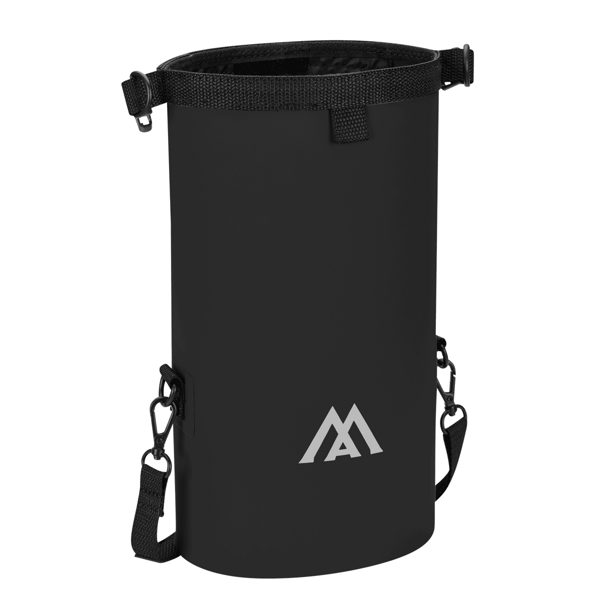 Schwarzer Big Max Aqua Dry Packsack mit Logo, wasserabweisendem Material und Schulterriemen.