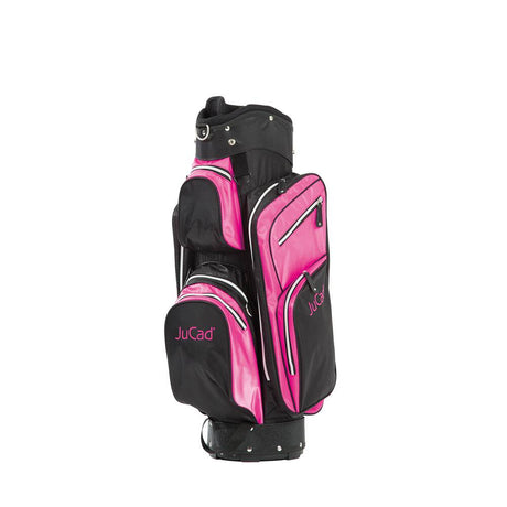 JuCad Junior Cartbag Cartbags Jucad Golf schwarz-weiss-pink keine Bedruckung keine Bedruckung