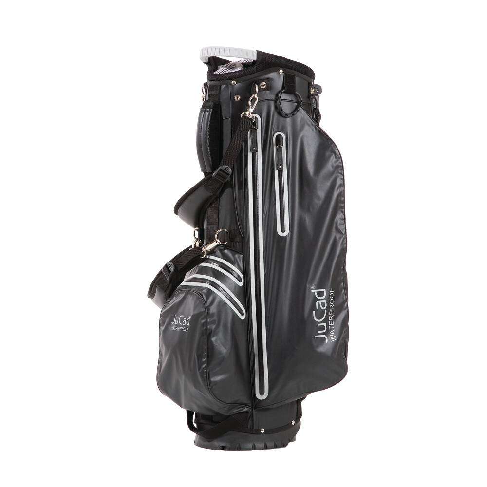 JuCad 2 in 1 Waterproof Hybrid Golfbag Carrybag Jucad Golf schwarz-titan Arial rot