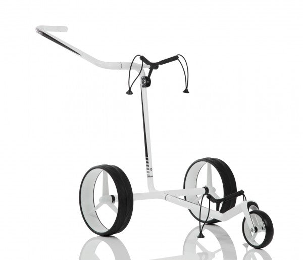 JuCad Carbon Dreirädrig - Weiß/Schwarz Golftrolley Jucad Golf