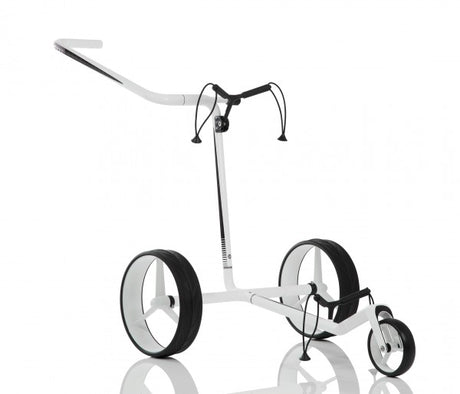 JuCad Carbon Dreirädrig - Weiß/Schwarz Golftrolley Jucad Golf