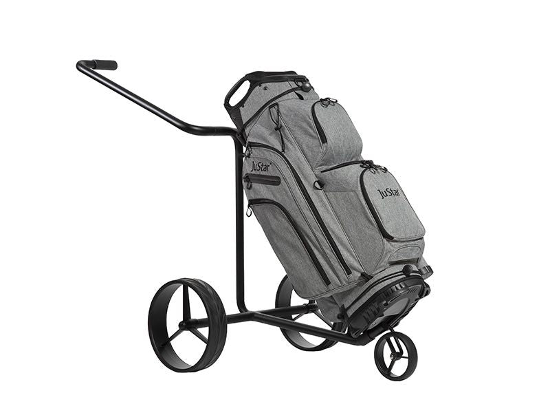 JuStar BLACK 3-Rad manuell Golftrolley