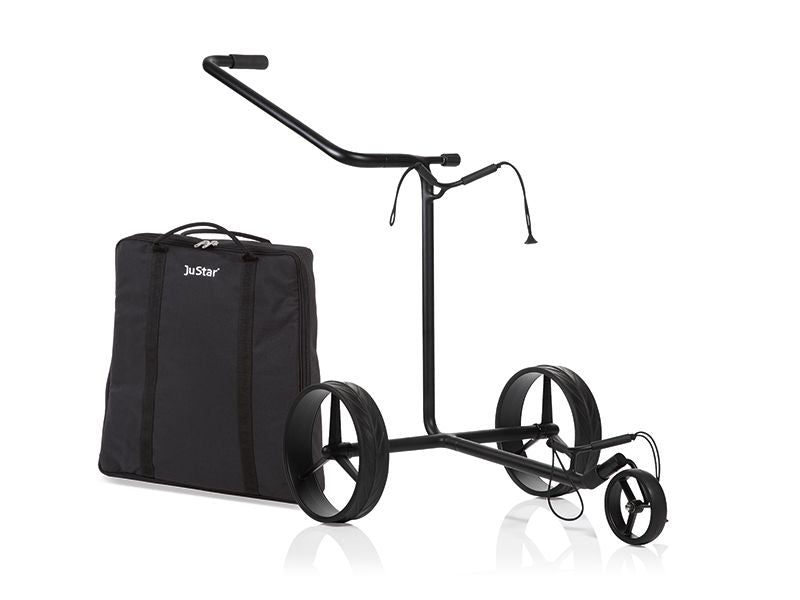 JuStar BLACK 3-Rad manuell Golftrolley