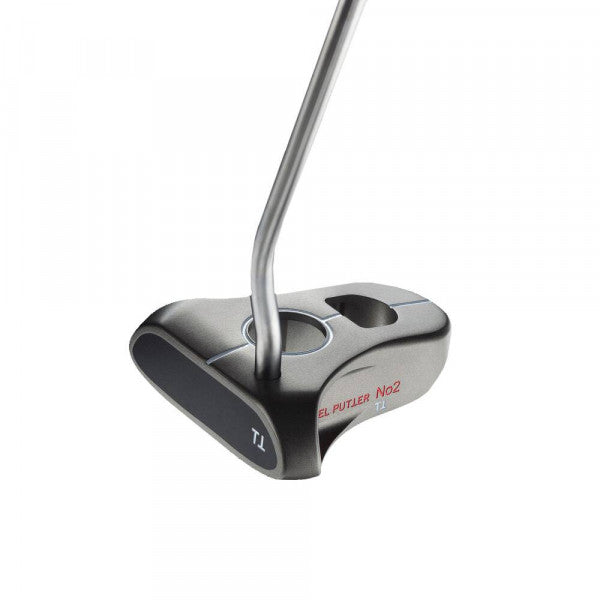 Nickel Putter No2 Golfschläger mit verstellbarem Griff, rechte Ausführung, silberner Schlägerkopf.