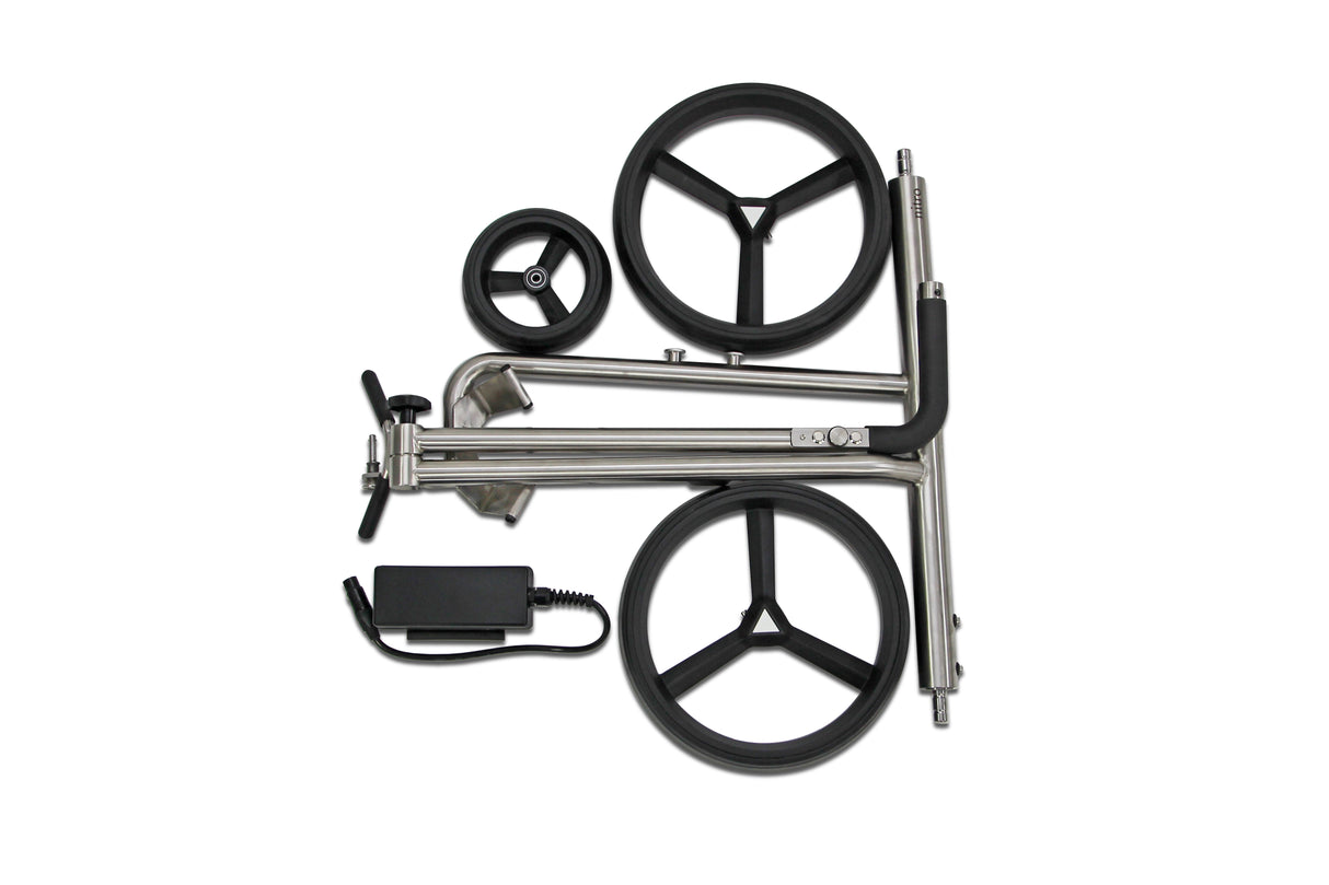 PG-Powergolf Nitro Flat Titan Elektrotrolley (Inkl. Zubehör) Golftrolley Elektrisch PG-Powergolf