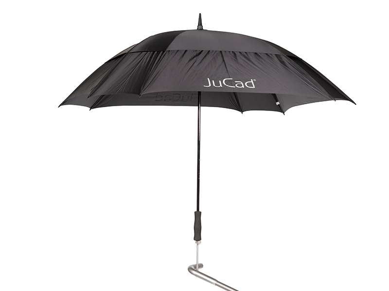 JuCad Teleskop-Golfschirm Windproof mit Schirmstift Jucad Golf Schwarz