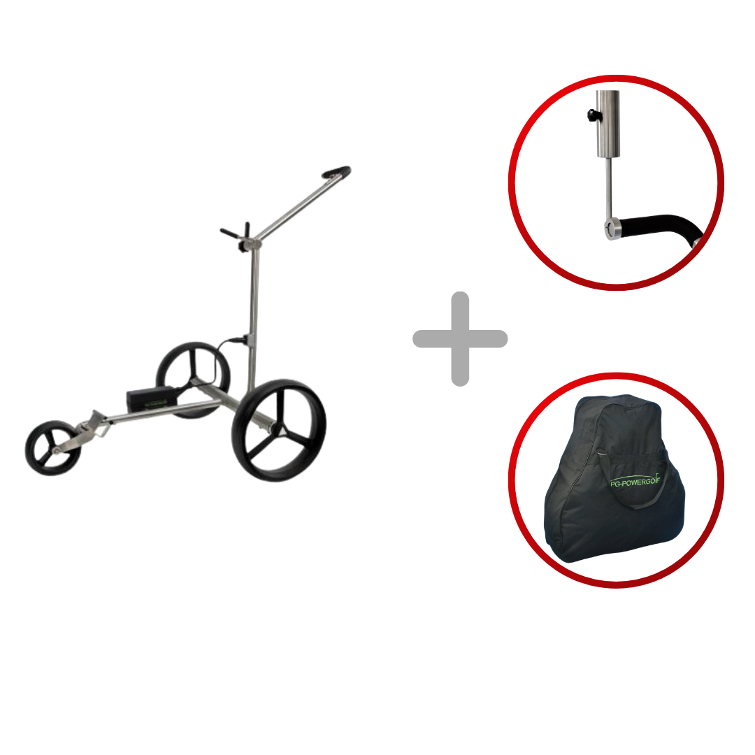"Vorführmodell" Nitro Flat Steel Golftrolley Elektrisch PG-Powergolf