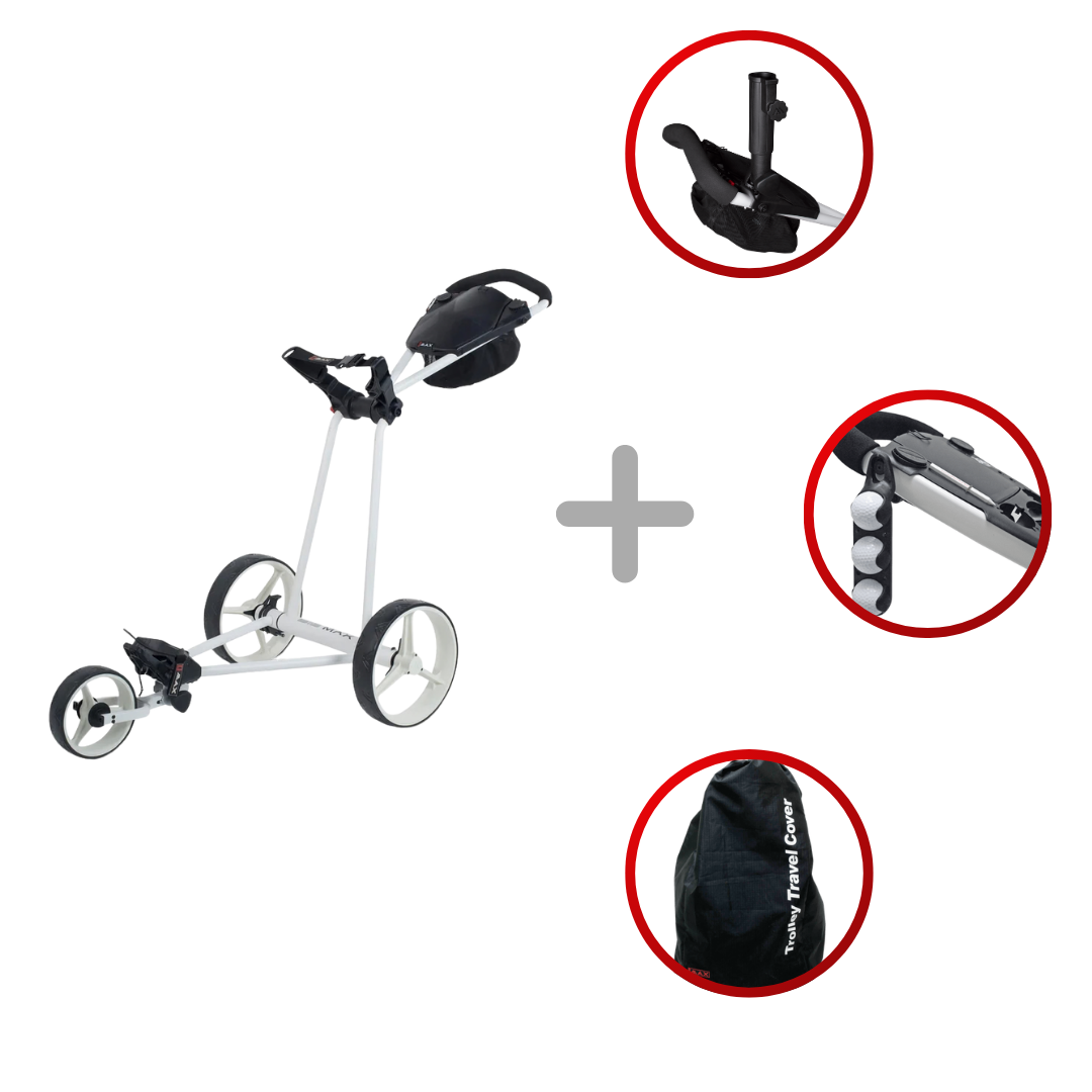 Big Max TI-Lite Golftrolley - White (Inkl. Zubehör)