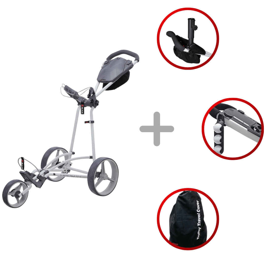 Big Max Autofold X2 Golf Trolley - Grey Charcoal (Incl. accessories)