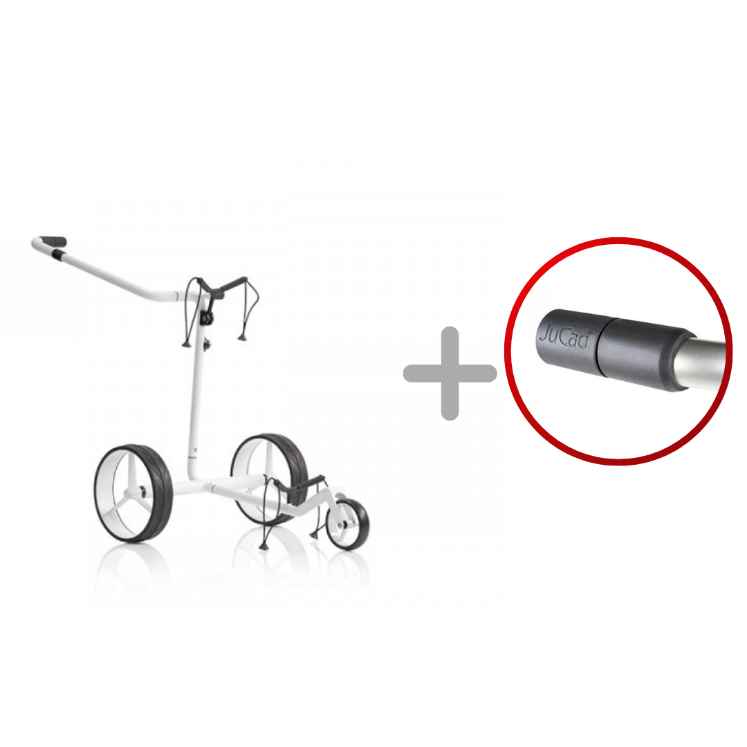 JuCad Carbon Travel Bianco SV 2.0 Golftrolley Elektrisch Jucad Golf