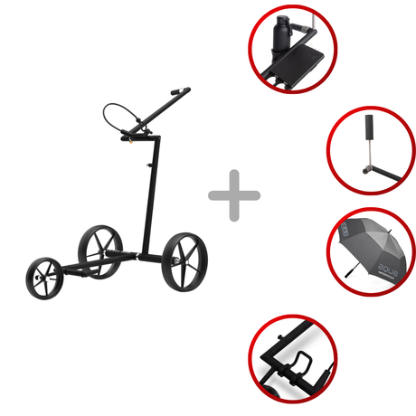 Big Max e-LITE 3 Elektro- Golf- Trolley (Inkl. Zubehör) Golftrolley Elektrisch Big Max phantom black