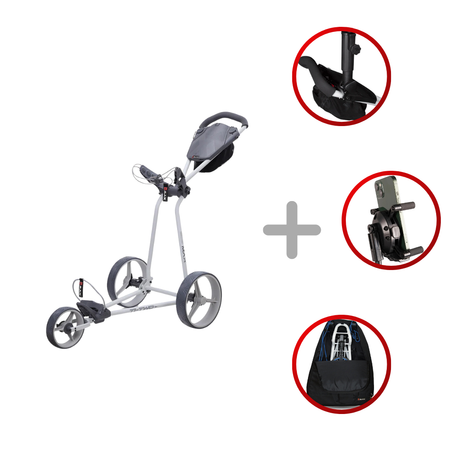 Big Max TI TWO Golftrolley - Grey Charcoal Golftrolley Big Max Grey-Charcoal