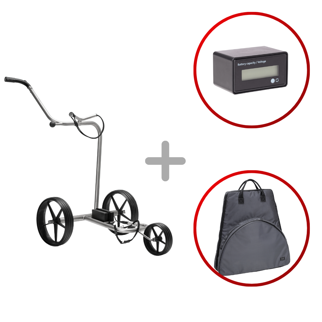 TiCad Tango Elektro- Golftrolley (Inkl. Parkbremse) - 2025 Golftrolley Elektrisch TiCad Golf GFK-Räder