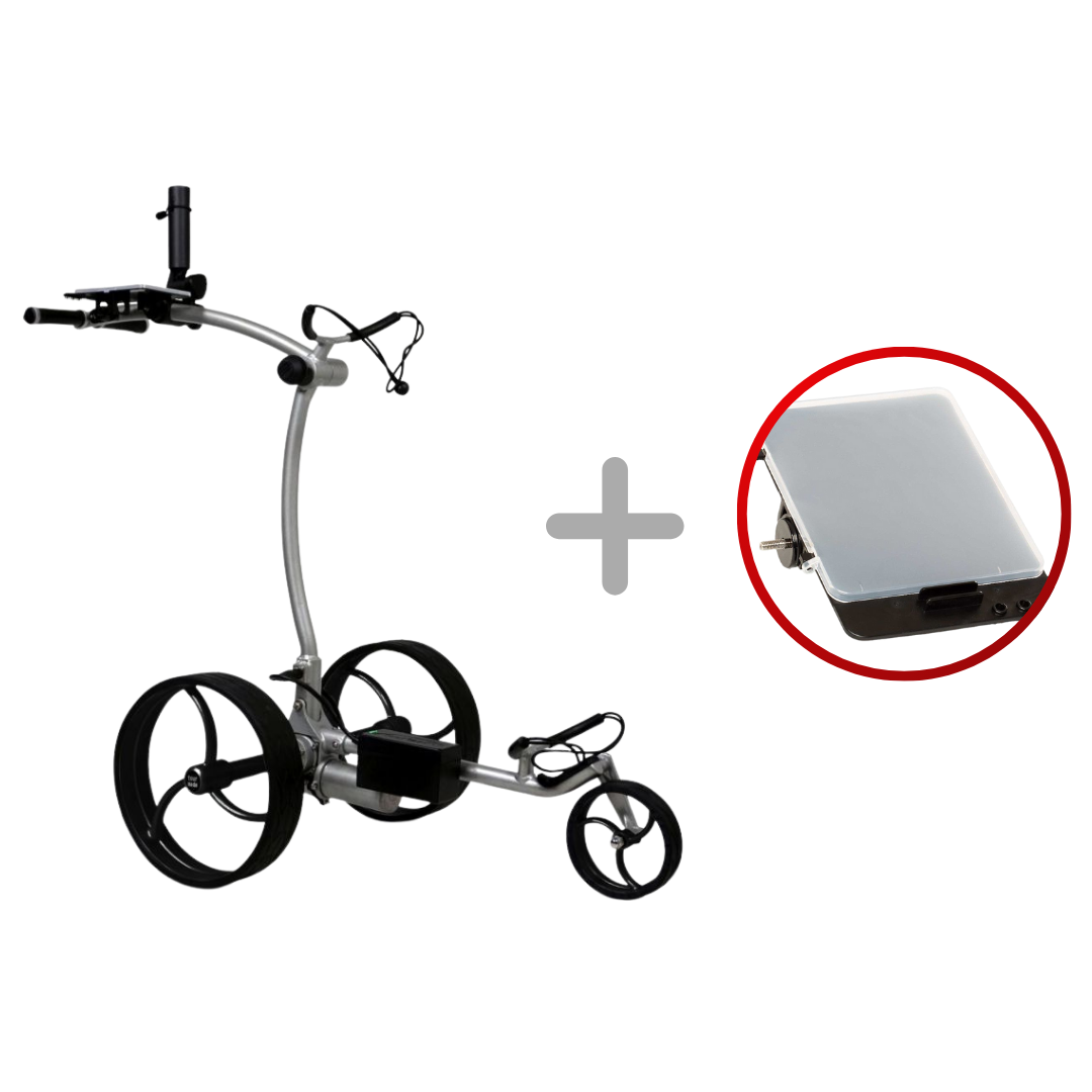 Tour Made RT-610S Golftrolley Elektrisch Tourmade Silber/Schwarz