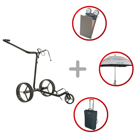 Jucad "Special" Carbon Drive 2.0 Elektro- Golftrolley (Inkl. Zubehör) Golftrolley Elektrisch Jucad Golf