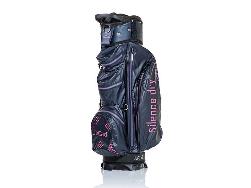 Jucad Bag Silence Dry Cartbag Jucad Golf dunkelblau-pink Neo Sans gold