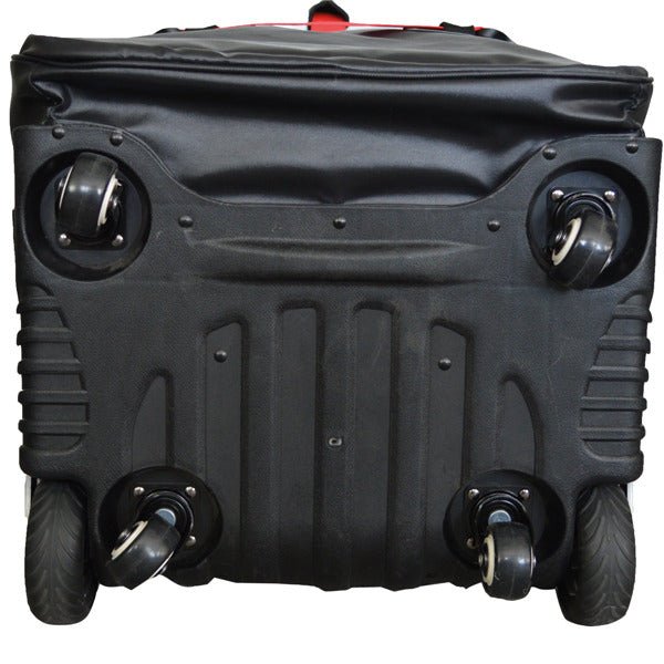 Schwarzer Big Max AQUA TCS Travelcover mit 4 stabilen Rollen und robustem Schutzboden.