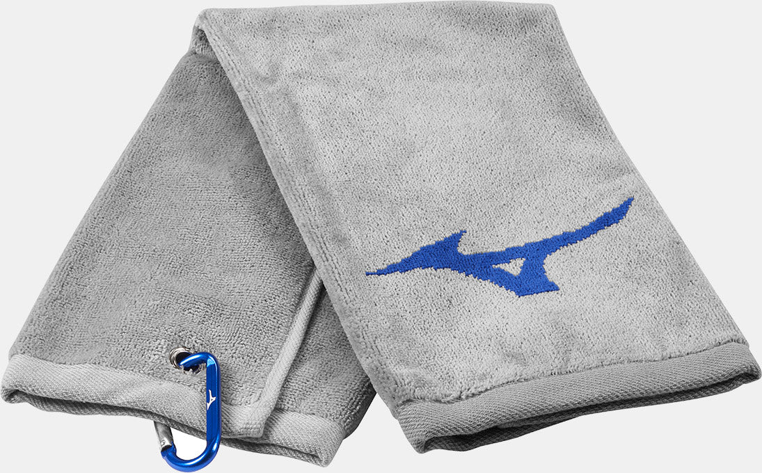 Mizuno RB Tri Fold Handtuch - 3er Pack Mizuno Golf Grau/Blau