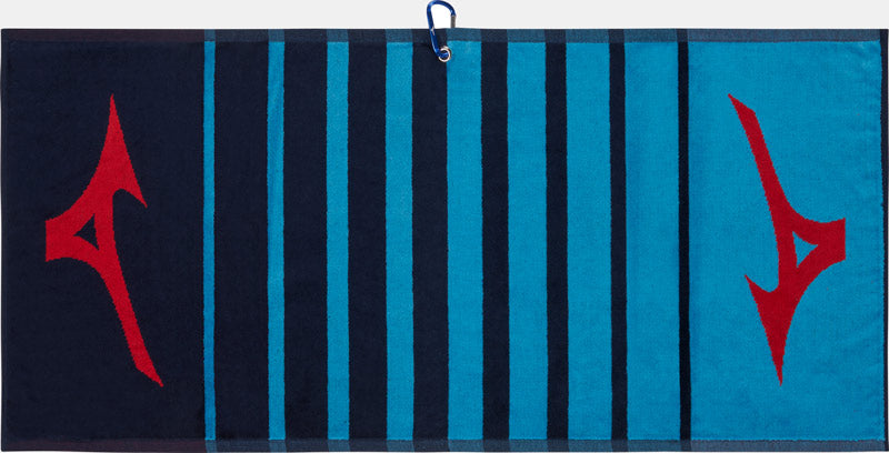 Mizuno RB Tour Handtuch - 3er Pack Mizuno Golf Marineblau/Rot