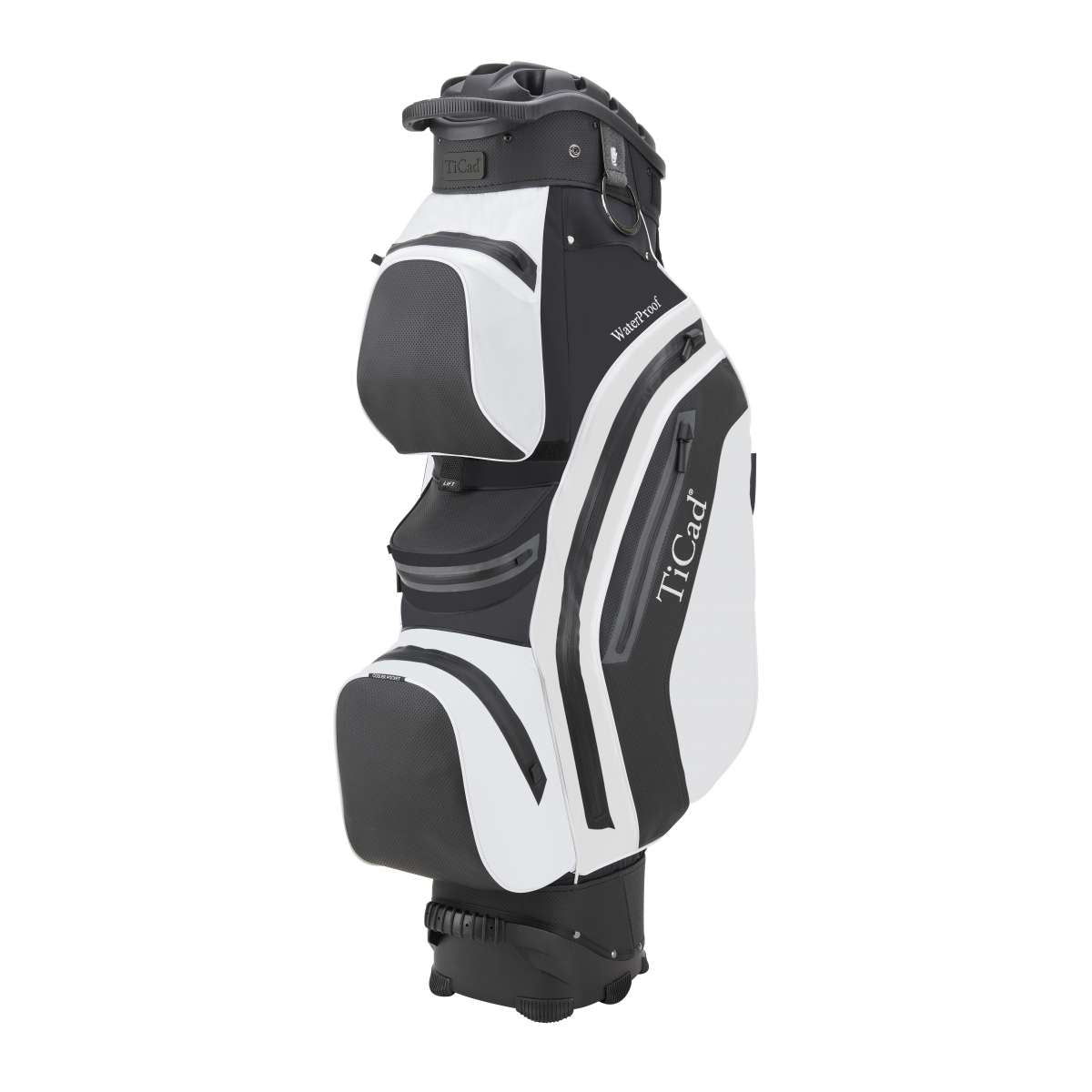 TiCad QO 14 Premium Waterproof Cartbag Cartbags TiCad Golf black-white