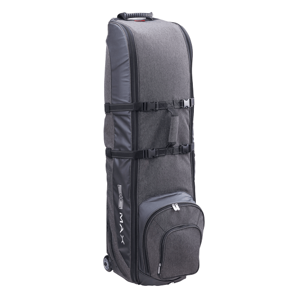 Big Max Wheeler 3 Travelcover Golfbag-Schutzhülle in Storm-Charcoal mit Fronttasche und verstellbaren Riemen.