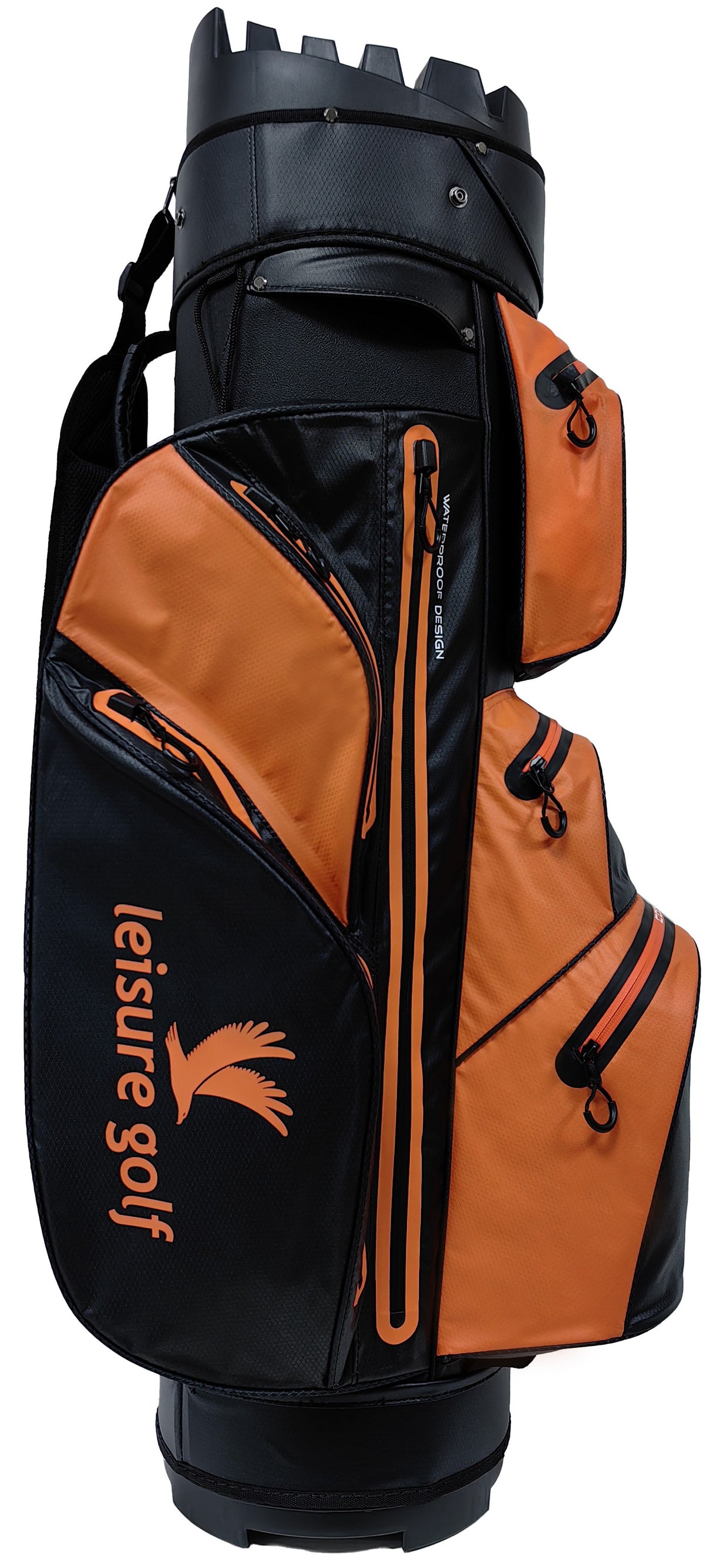 Leisure Golf Watersafe Organizer Cartbag Schwarz/Orange Cartbags Leisure Golf