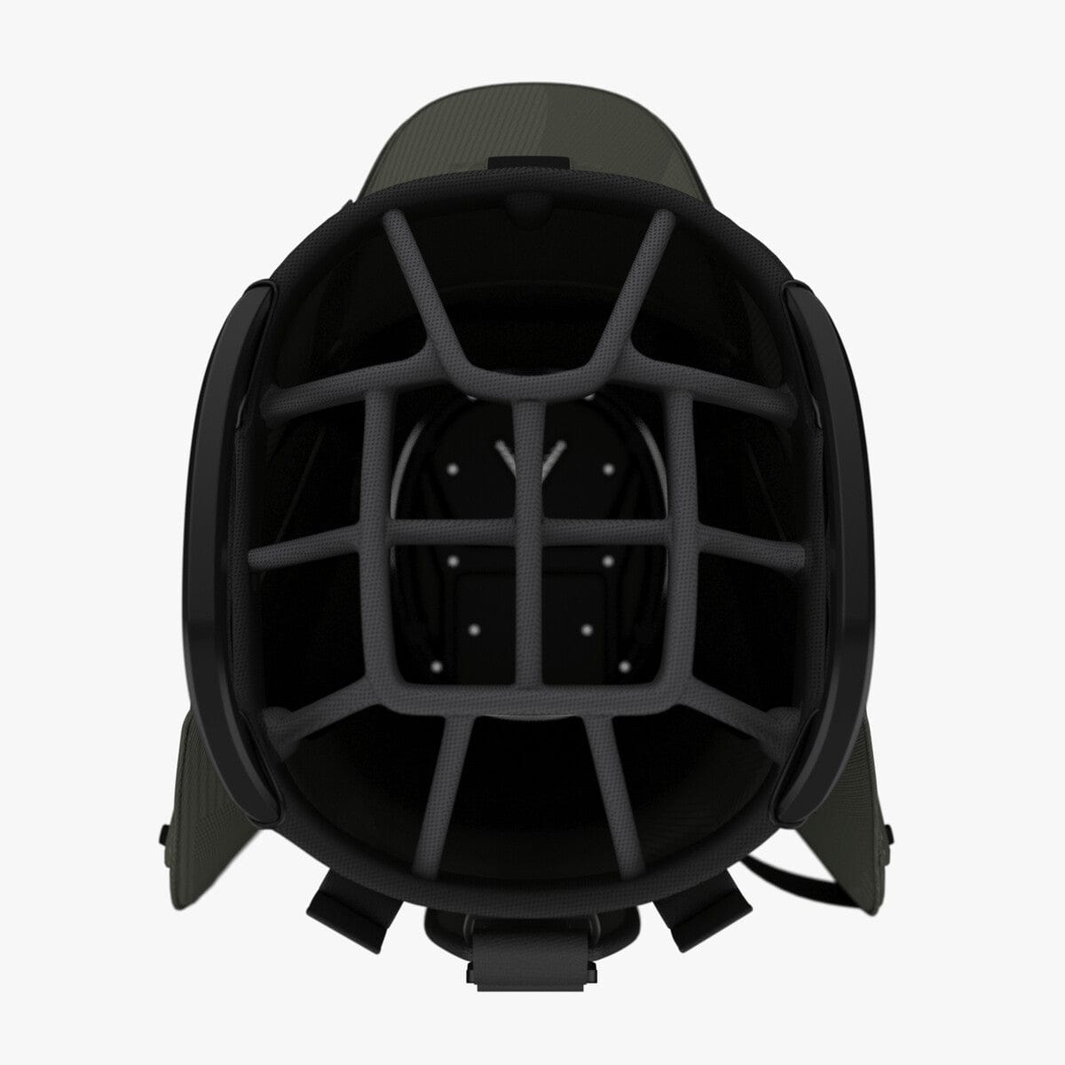 Schwarzes Callaway Chase 14 Cart Bag mit 14 geräumigen Fächern und gepolsterten Trennern.