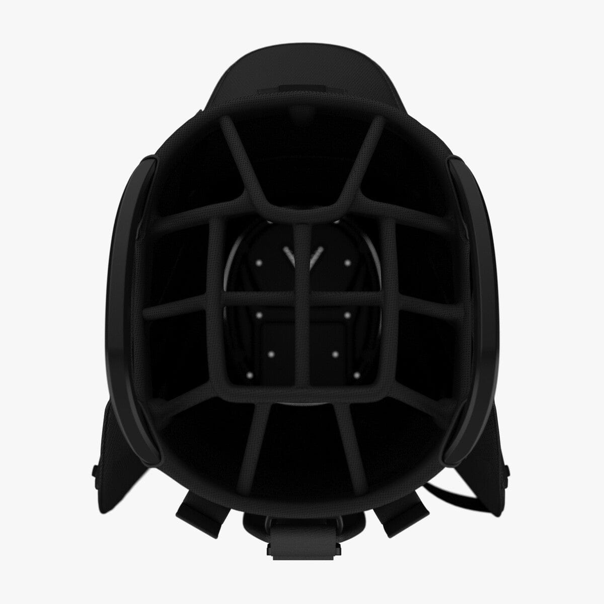 Schwarzer Callaway Chase 14 Cart Bag mit 14 separaten Fächern und weichem Tragegriff.