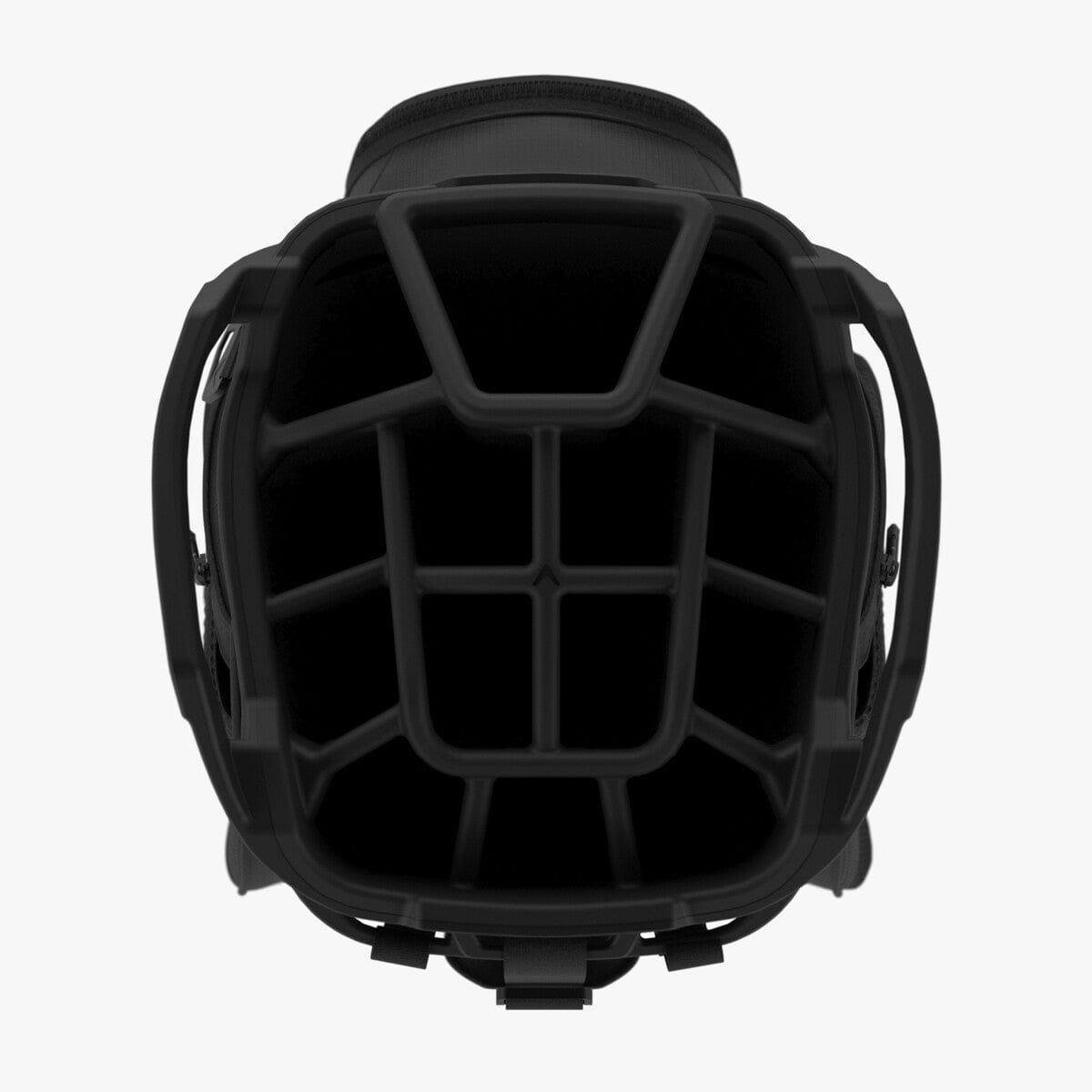 Callaway ORG 14 Cart Bag mit 14-fach Top-Organizer in Schwarz, Fächer für Golfschläger sichtbar.