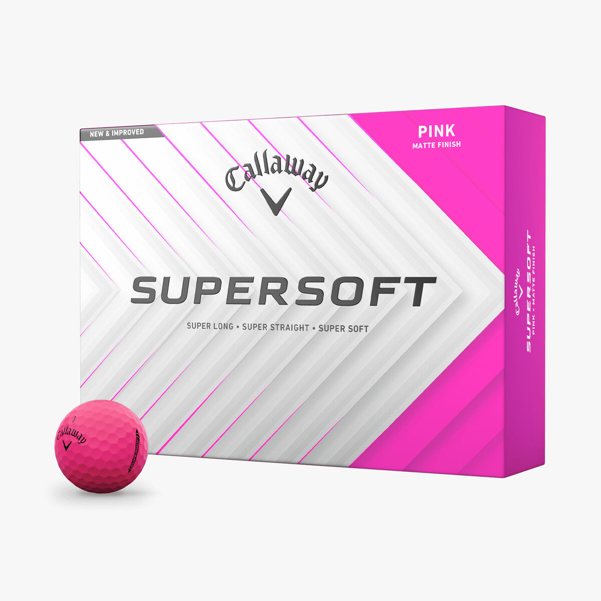 Callaway Supersoft Matte Golfbälle pink – 12er Pack Golfbälle Callaway