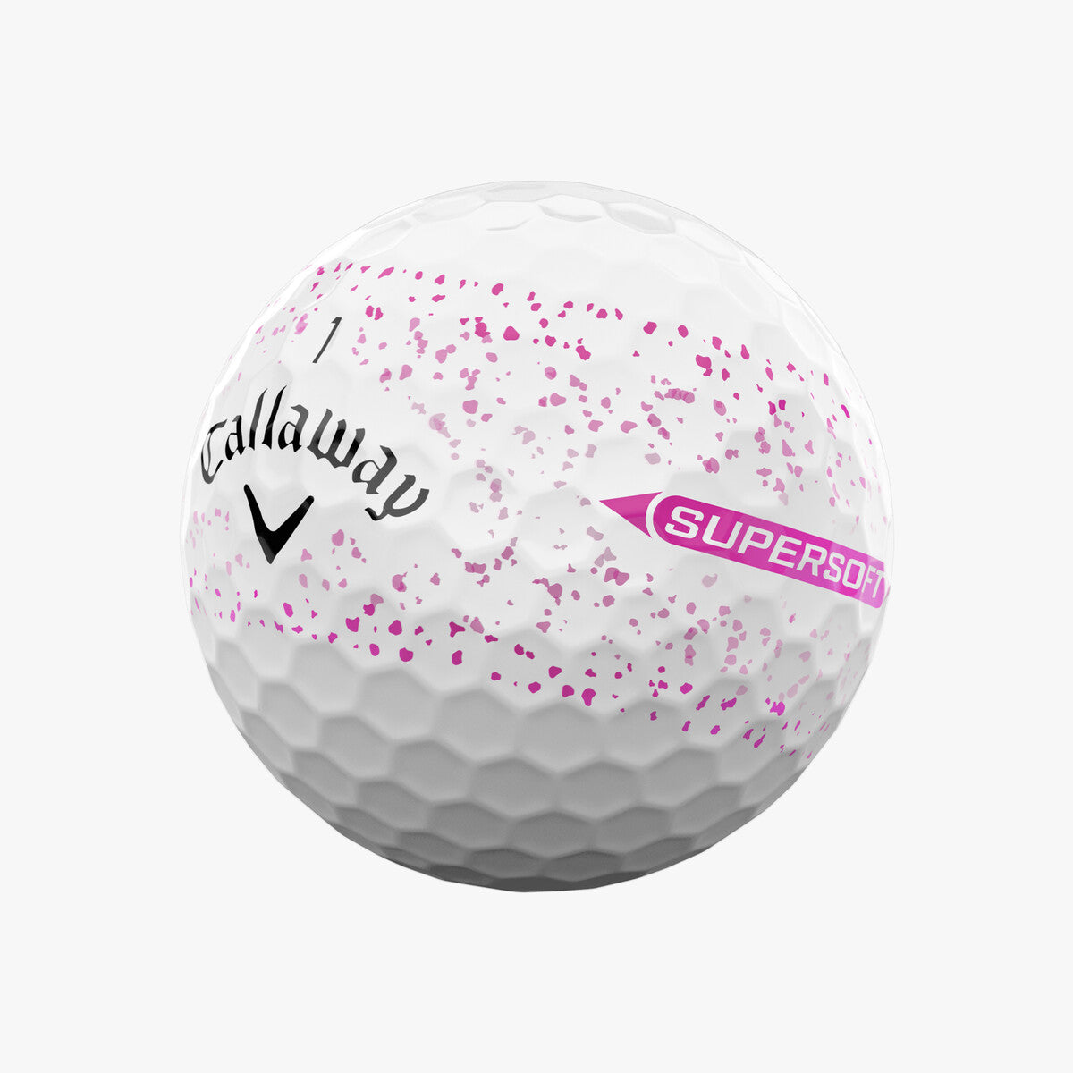 Callaway Supersoft Splatter 360 Golfbälle pink – 12er Pack Golfbälle Callaway