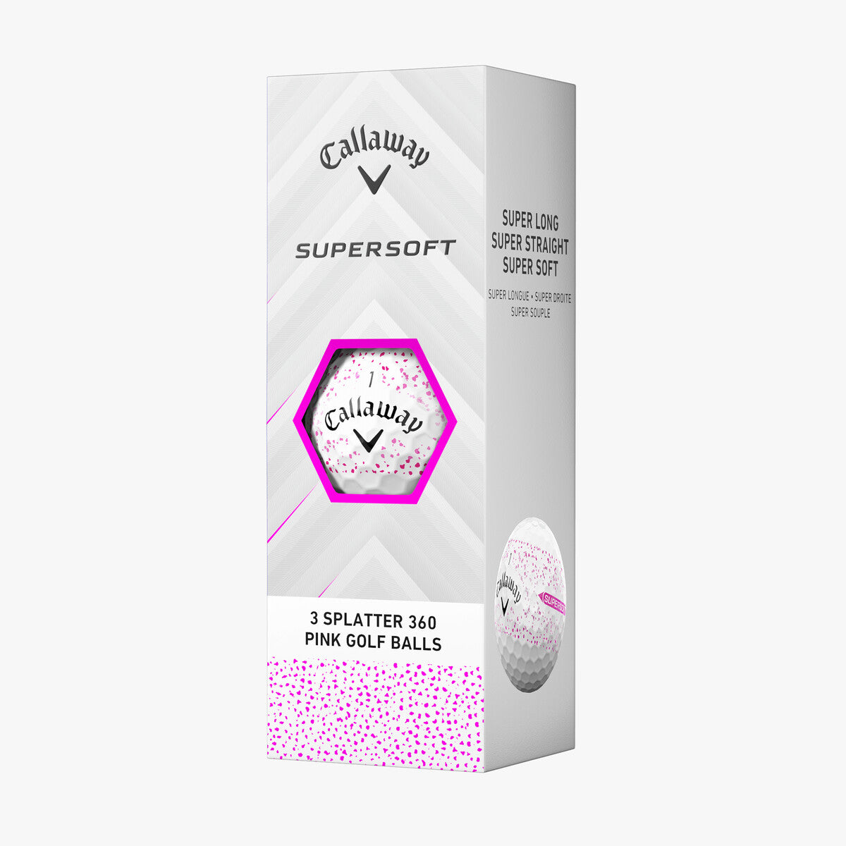 Callaway Supersoft Splatter 360 Golfbälle pink – 12er Pack Golfbälle Callaway