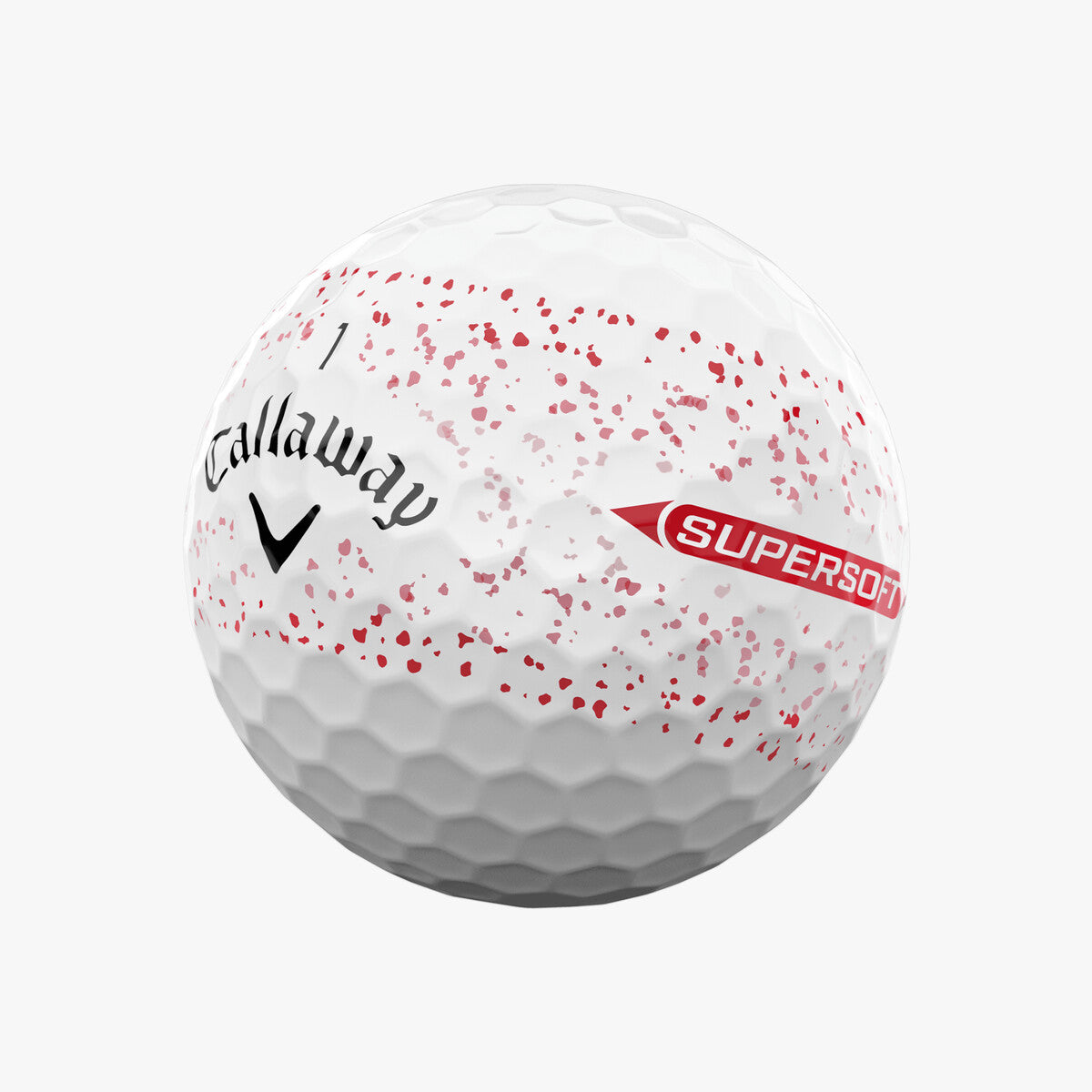 Callaway Supersoft Splatter 360 Golfbälle rot – 12er Pack Golfbälle Callaway