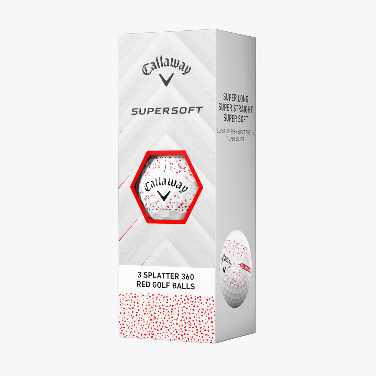 Callaway Supersoft Splatter 360 Golfbälle rot – 12er Pack Golfbälle Callaway