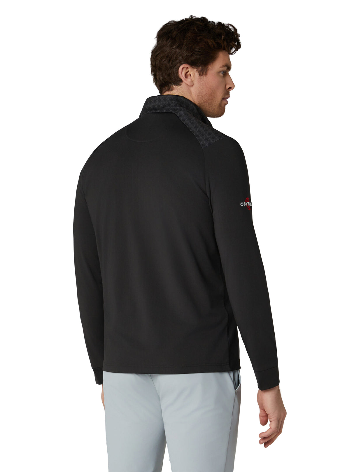 Callaway Herren Odyssey Print 1/4 Zip Langarm Caviar Ansicht 2