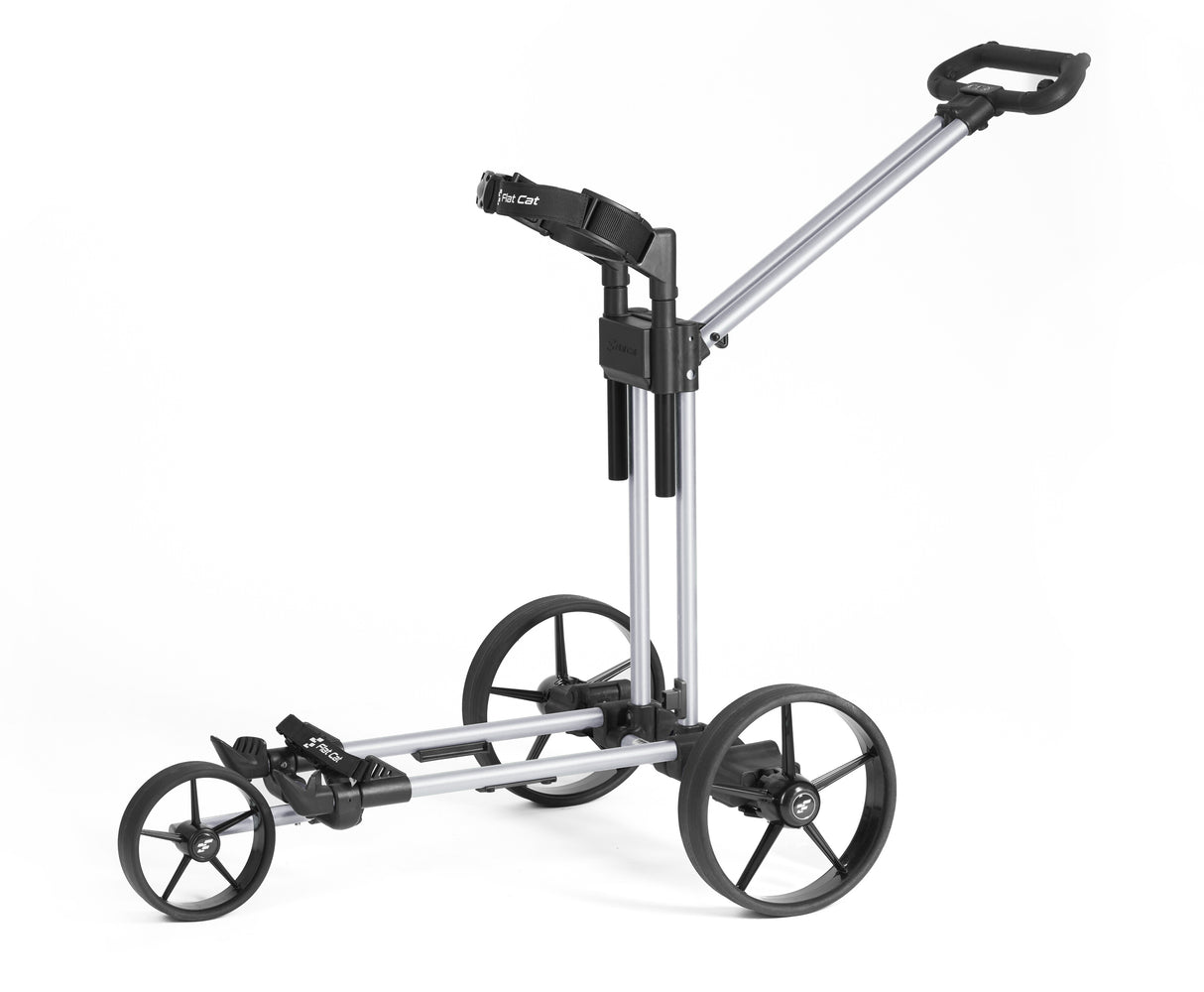 Flat Cat Ahead E-Trolley 2025 Golftrolley Elektrisch Flat Cat Golf silver