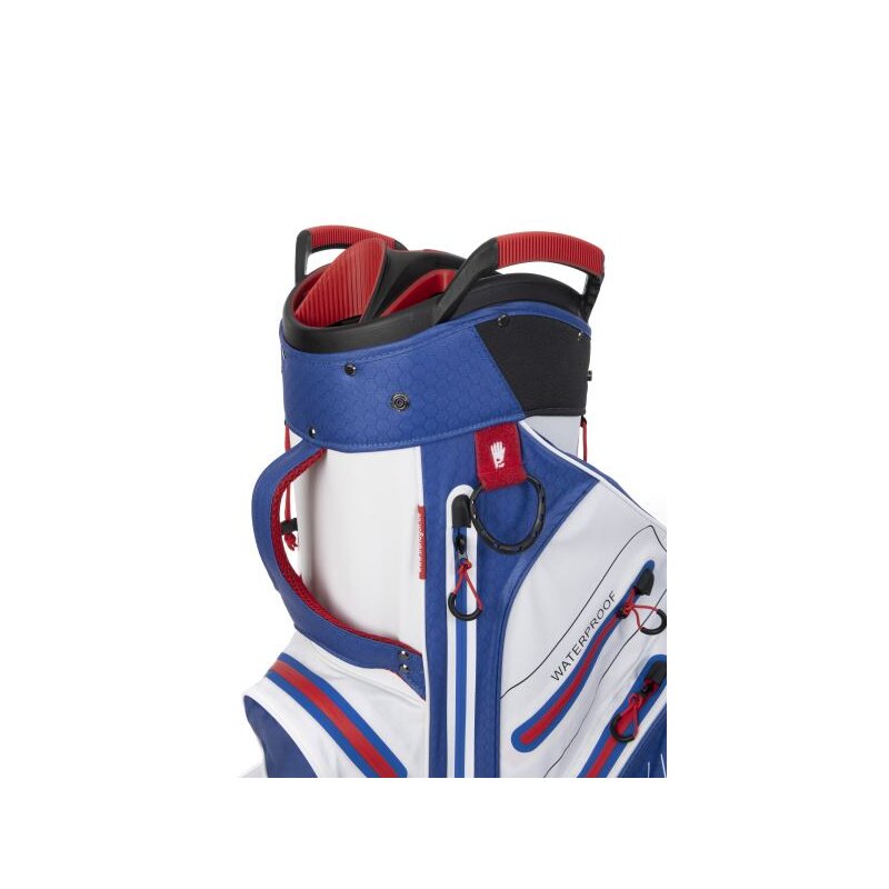 Golfbag trendGOLF Rainline Pro wasserdicht weiß/blau/rot Golfbags Wasserdicht Trendgolf