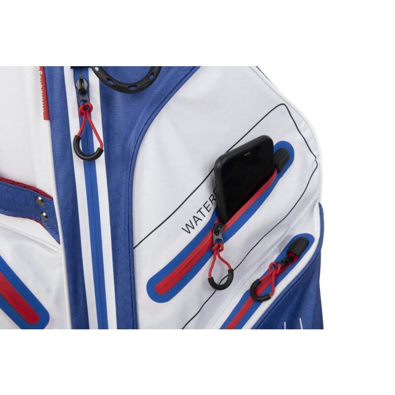 Golfbag trendGOLF Rainline Pro wasserdicht weiß/blau/rot Golfbags Wasserdicht Trendgolf